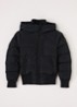 Gewatteerde bomberjack met capuchon - Donkerblauw
