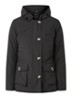 Gewatteerde parka met capuchon - Zwart