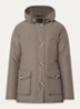 Gewatteerde parka met capuchon - Taupe