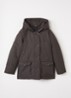 Gewatteerde parka met capuchon - Donkerbruin