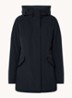 Gewatteerde parka met klepzakken en capuchon  - Donkerblauw