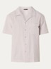 Regular fit overhemd met borstzak - Donkerbeige