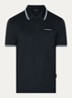 Regular fit polo met logoprint - Antraciet