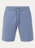 Straight fit korte joggingbroek met logo - Staalblauw
