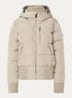 Tate gewatteerd bomberjack met capuchon en waterafstotende coating - Creme