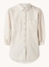 Dany blouse in linnenblend met borstzakken - Beige