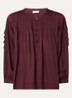 Freya tuniek met plooidetail - Bordeauxrood