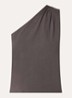 Levy one shoulder top - Middengrijs
