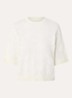 Pepper grofgebreide pullover met opengewerkt dessin - Gebroken wit