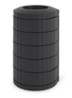 Plissé koffiecapsule houder 23,7 cm - Zwart