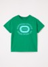 Fizvalley T-shirt met logo- en backprint - Mint
