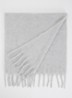 Zinaco sjaal in wolblend 180 x 50 cm - Lichtgrijs