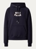 Hoodie van  katoen met 3D logoprint - Donkerblauw