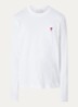 Longsleeve met logoborduring - Wit