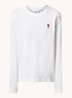 Longsleeve van  katoen met logoborduring - Wit