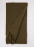 Sjaal in alpaca wolblend 260 x 35 cm - Olijfgroen