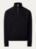 Sweater met halve rits - Zwart