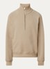 Sweater met halve rits - Beige