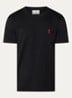 T-shirt met logoborduring - Zwart