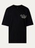 Dreamers Chain T-shirt met logo- en backprint - Zwart