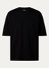 Oversized T-shirt met logo- en backprint - Zwart