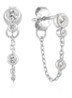 Drop Chain oorstekers van zilver - Zilver