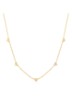 Pavé Heart Station ketting - Goud