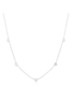 Pavé Heart Station ketting - Zilver