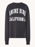 Miles oversized sweater met logoprint - Zwart