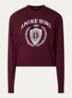 Miles sweater met logoprint en verwassen afwerking - Bruin