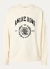 Miles sweater met logoprint - Gebroken wit