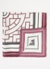 York sjaal van zijde met logoprint 60 x 60 cm - Bordeauxrood