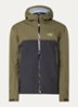 Beta Gore-Tex windjack met logoborduring en ritszakken - Bronsgroen