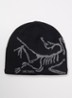 Bird Head muts in wolblend met logo - Zwart