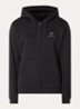 Emblem sweatvest met logo en steekzakken - Zwart
