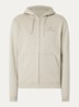 Emblem sweatvest met logo en steekzakken - Beige
