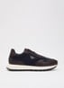 ASV Nylon sneakers met leren details en logo - Donkerblauw