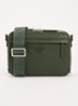 Crossbodytas met afneembare schouderriem en logo - Bronsgroen