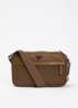 Crossbodytas met logo - Hazelnootbruin