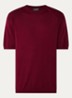 Fijngebreid T-shirt in zijdeblend - Donkerrood