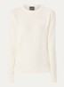 Grofgebreide pullover met logo - Gebroken wit