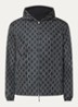 Jack met logoprint en capuchon - Donkerblauw