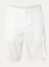 Loose fit korte cargobroek met steekzakken - Wit