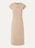 Midi jurk met logo en strass - Beige