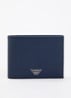 Portemonnee met logo en structuur - Donkerblauw