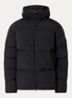 Puffer jack met capuchon en steekzakken - Zwart