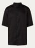 Regular fit overhemd met logoprint - Zwart