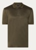 Regular fit polo met logo - Bronsgroen