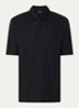 Regular fit polo met logoborduring - Zwart
