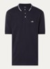 Regular fit polo met logoborduring - Donkerblauw